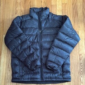 Marmot Mens Large Black Puffer Down Jacket